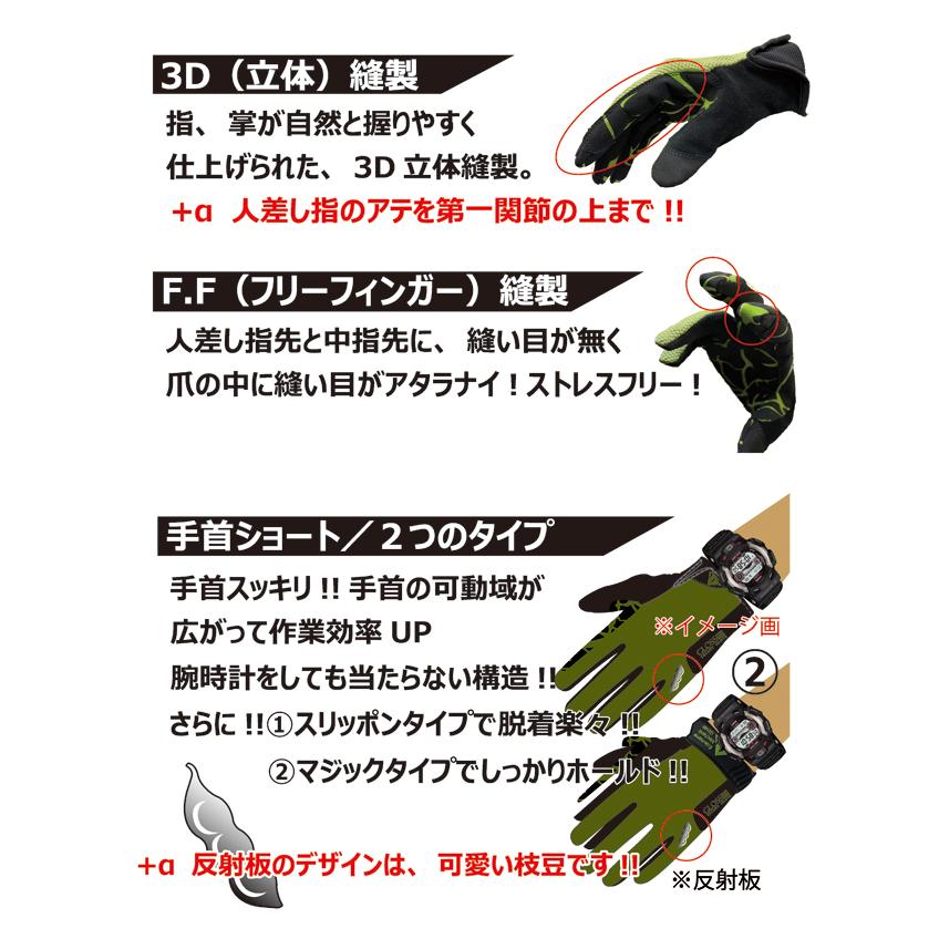 S〜LL|TryAnt|トライアント|手袋|枝豆メカニックグローブ スリッポン