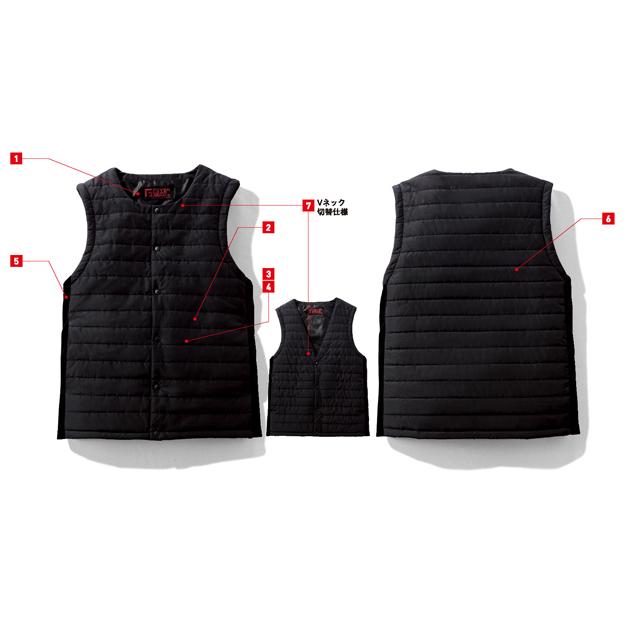 4L〜5L|自重堂|電熱ウェア|電熱インナーベスト FGA20010 : 安全靴