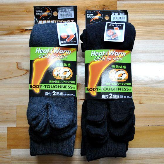 靴下 オールパイル タビ 2P ヒートテック インナー 防寒 発熱 メンズ