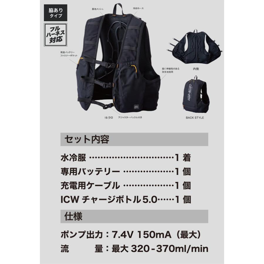 中国産業 水冷ベスト 作業着 ICWベストプロXセット 大きいサイズ
