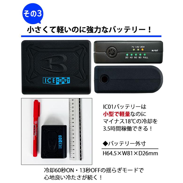 バートル ペルチェ ベスト IC101S バッテリーセット 2025年新作 アイス