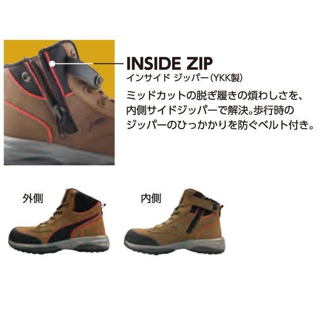 PUMA プーマ 安全靴 ラビット ブラウン ミッド PUMA プーマ メンズ 安全靴 作業靴 ラピッド ブラウン ミッド