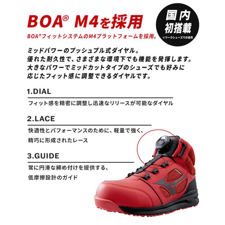 ミズノ|安全靴|プロテクティブスニーカー オールマイティLSII73M BOA