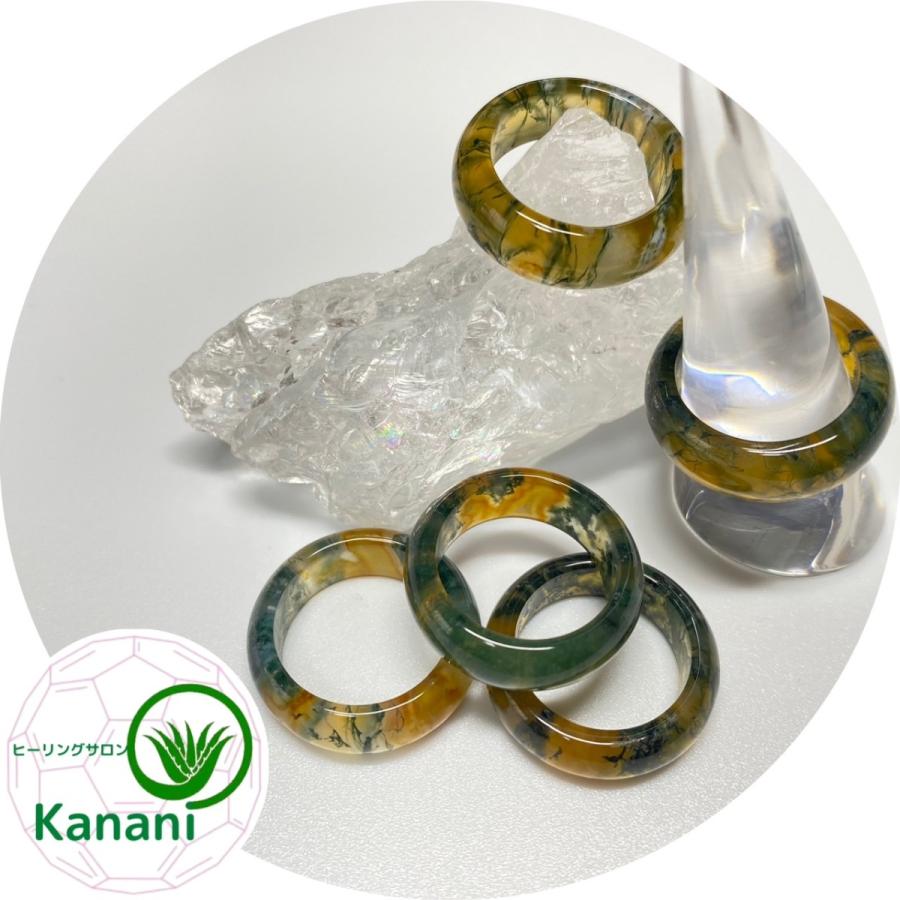天然石 パワーストーンリング 指輪 モスアゲート : Kanani - 通販
