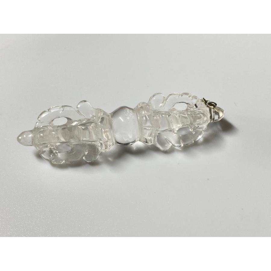 天然水晶 バジュラ ペンダントトップ 金剛杵 五鈷杵 : Kanani - 通販