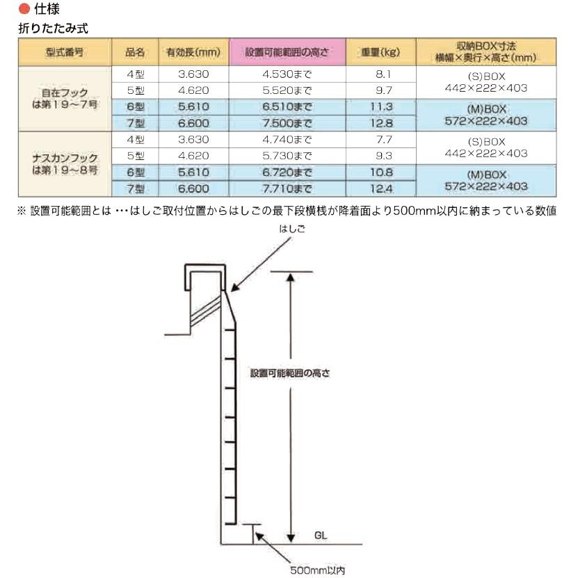 送料無料 オリロー 金属製折りたたみ式 避難はしご 7型 : 金物の鬼