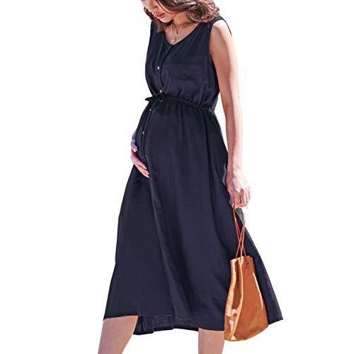 激安単価で Sweet Mommy マタニティワンピース 授乳服 洗える リネン 授乳レイヤー ペチコート 3点セット M ネイビー 送料無料 Eelstien Com