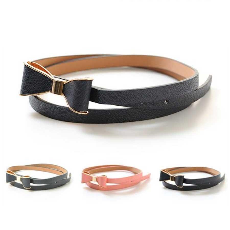 アウトレット プチプラ ベルト レディース リボン おしゃれ アウトレット 訳あり 合皮 細ベルト Fako03 華成屋かなりやshop 通販 Yahoo ショッピング