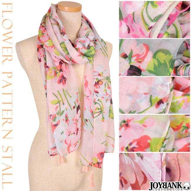 花柄ストール 春 薄手 大判 スカーフ春夏 レディースファッション Fako16 華成屋かなりやshop 通販 Yahoo ショッピング