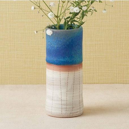 土火人 山田義力 花器　フラワーベース　一輪挿し 土火人 山田義力 花器 フラワーベース 一輪挿し 展覧会から］作家9人