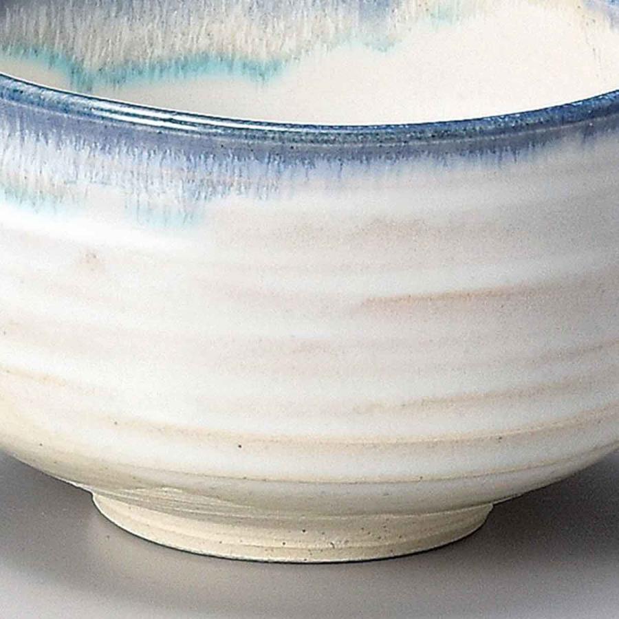 茶道具 白均窯呉須青流 抹茶茶碗 美濃焼 陶器 茶器 湯のみ 白青 : 華成
