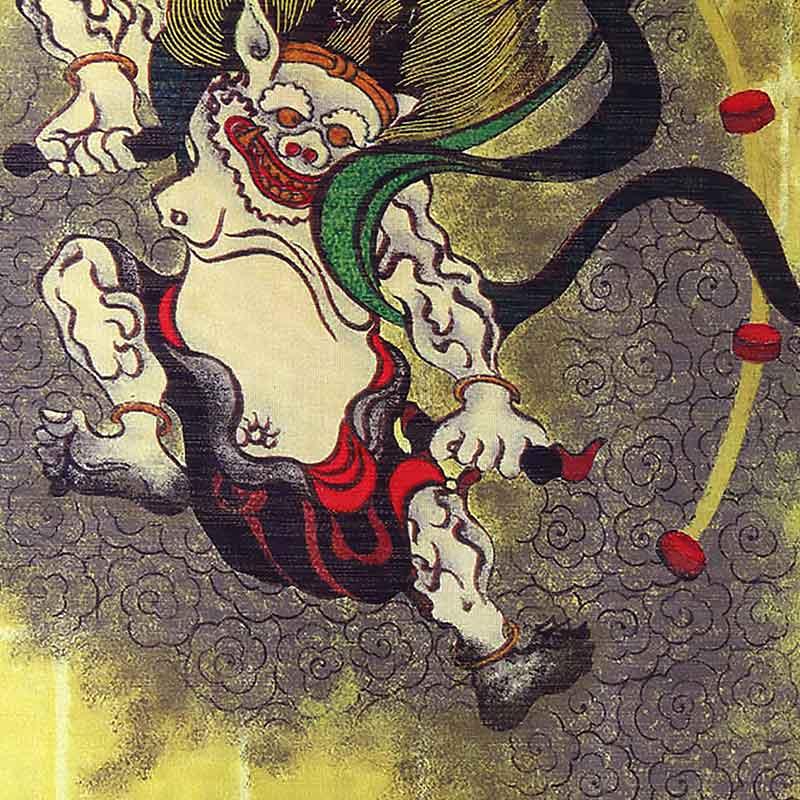 のれん 和風のれん 風神雷神図 暖簾 85×150cm 日本製 間仕切り