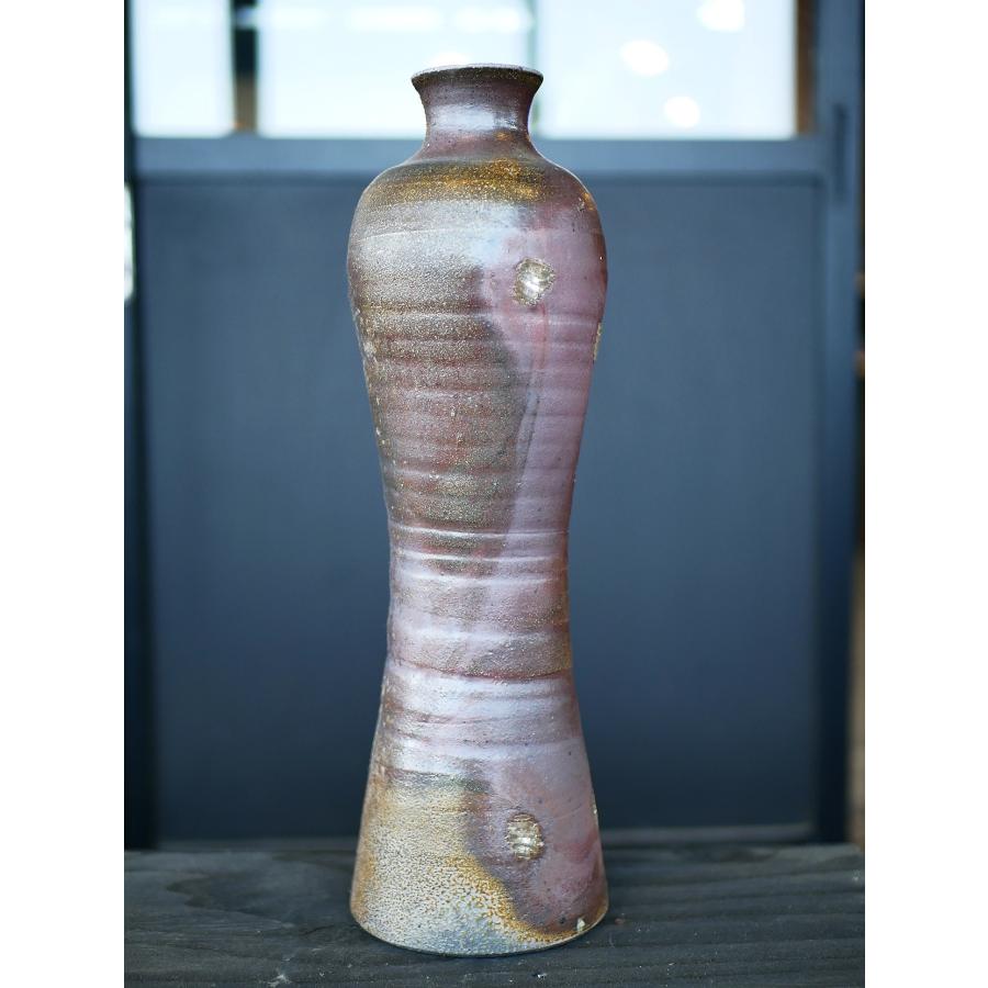 花器【1点物】/津軽金山焼 金山焼 陶器 手作り 灰被り 花入れ 花器【1点物】/津軽金山焼 金山焼 陶器 手作り 灰被り 花入れ