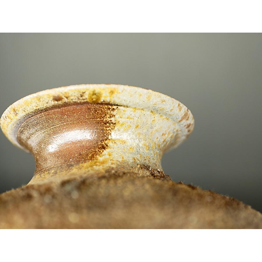 灰被り花入(7)【一点物】/津軽金山焼 金山焼 陶器 手作り 窯元 花器 日