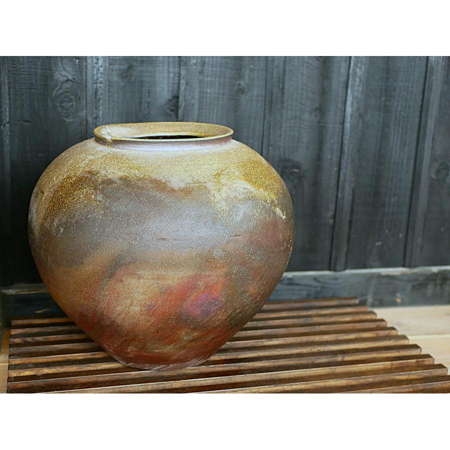 金山焼の壺 大壷(10)【一点物】/津軽金山焼 金山焼 陶器 手作り 窯元 一品 日 品