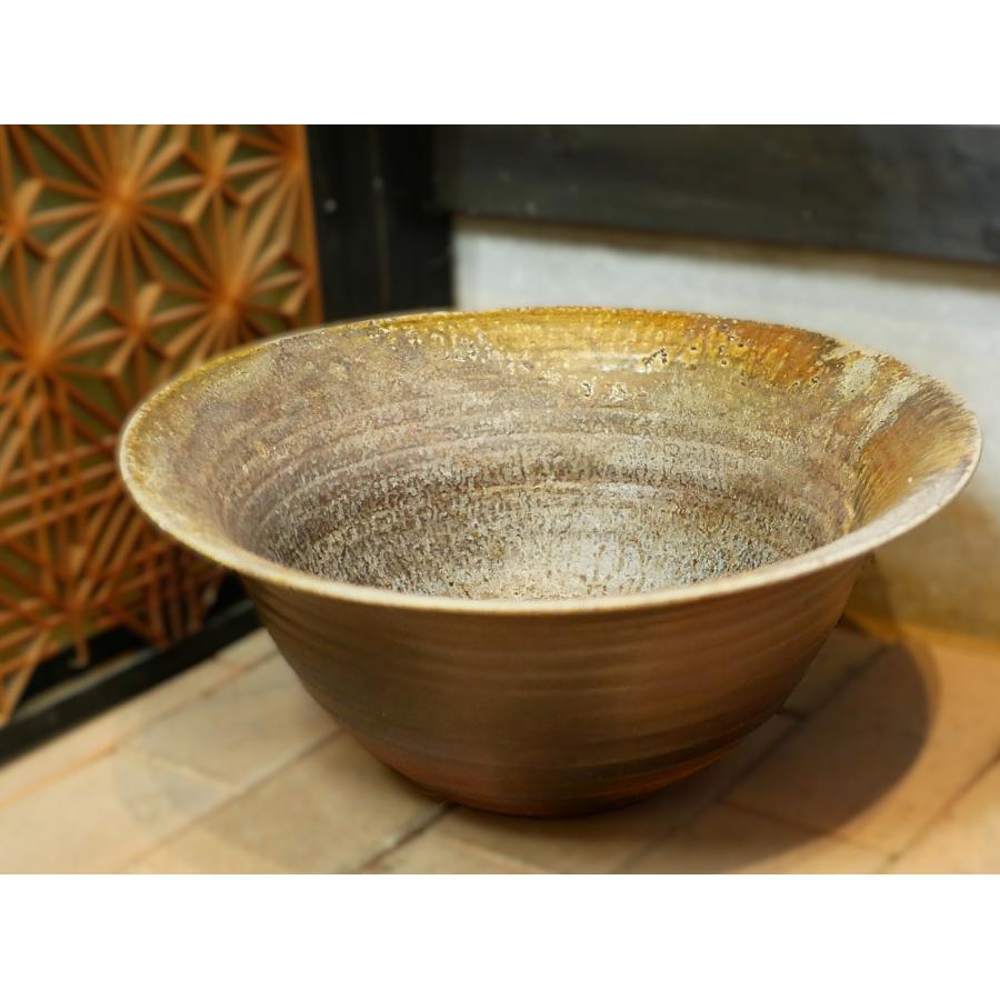 水盤(47.5ー21cm)(18)【一点物】/津軽金山焼 金山焼 陶器 手作り