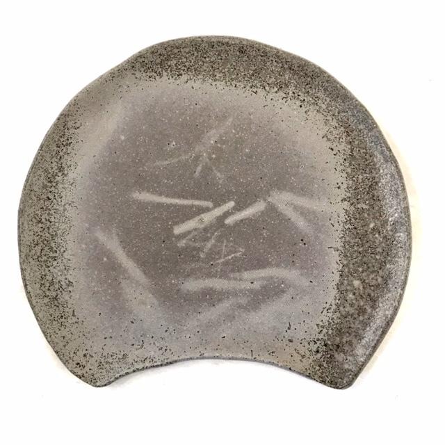 須恵器」扇皿(中)/津軽金山焼 金山焼 陶器 日本製 手作り ギフト 記念