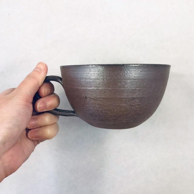 ○スープマグ/津軽 金山焼 陶器 日本製 手作り ギフト プレゼント