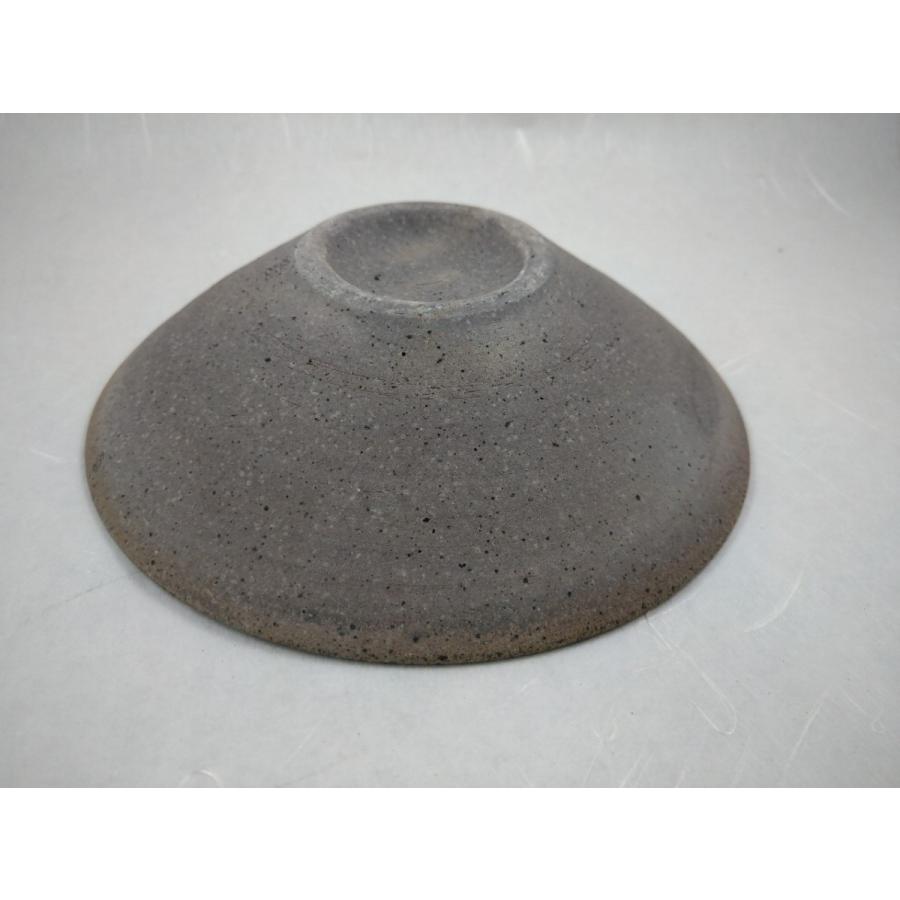 須恵器」6寸浅鉢/焼き締め 黒い器 陶器 手作り 薪窯 シンプル おしゃれ