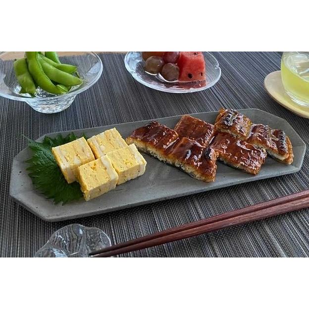 須恵器」前菜8角プレート/津軽金山焼 金山焼 かなやまやき 陶器 長皿