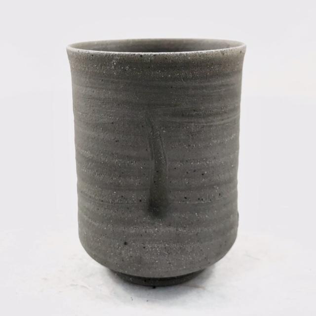 ○「須恵器」竹湯呑/金山焼 津軽金山焼 湯のみ 湯飲み コップ 竹