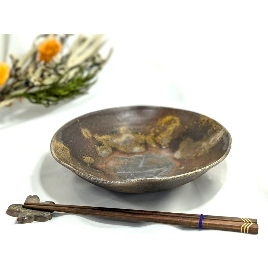 はすの葉(大) /津軽金山焼 金山焼 皿 陶器 日本製 手作り ギフト 記念