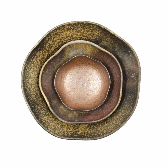はすの葉(大) /津軽金山焼 金山焼 皿 陶器 日本製 手作り ギフト 記念