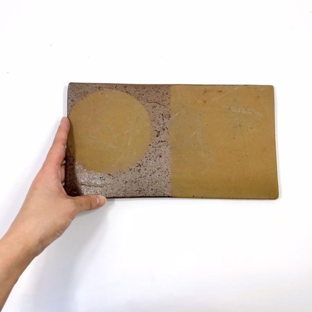 板皿/津軽金山焼 金山焼 皿 陶器 日本製 手作り ギフト 記念品