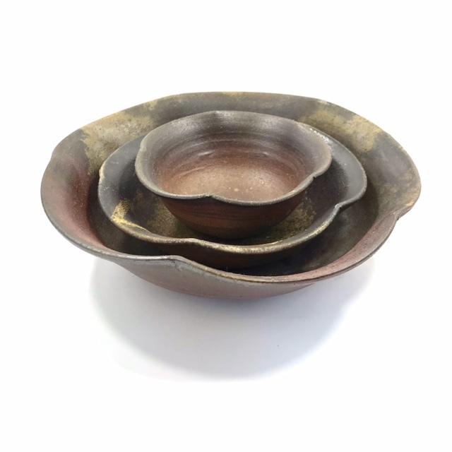 ○開花鉢(小)/津軽金山焼 金山焼 陶器 日本製 手作り ギフト 記念品