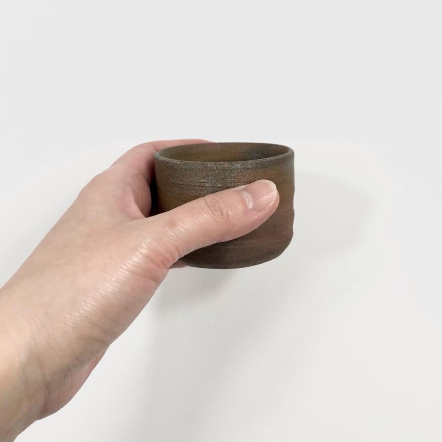 ○ろくろ目ぐいのみ/津軽金山焼 金山焼 陶器 手作り ギフト 記念品
