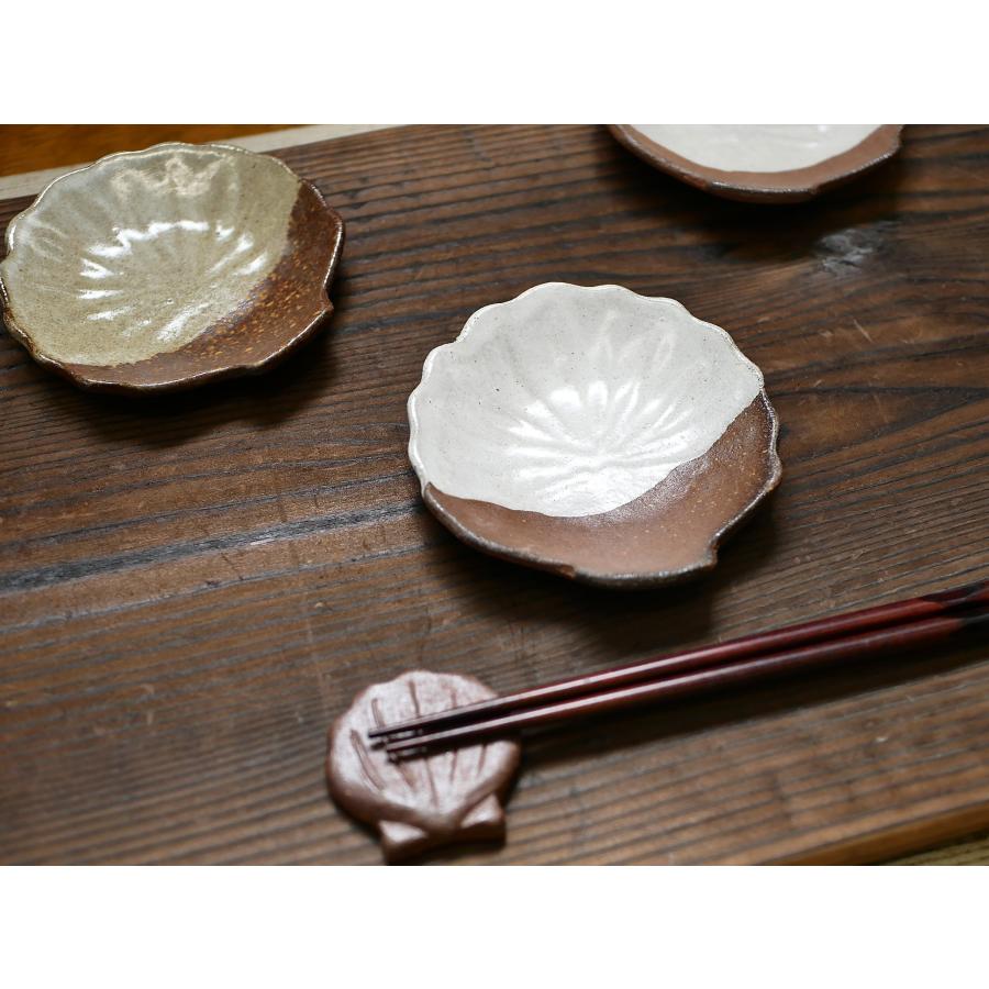 ○「雪国」ホタテ豆皿/津軽金山焼 金山焼 小皿 豆皿 ほたて ホタテの