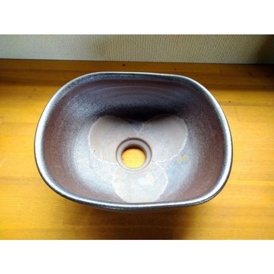 手洗い鉢 焼き締め 楕円形 津軽金山焼 金山焼 手洗い鉢 洗面鉢 洗面ボウル 手洗い器 おしゃれ 陶器 適合排水金具25ｍｍ規格 手洗器 手作り Te08 津軽金山焼オンラインショップ 通販 Yahoo ショッピング