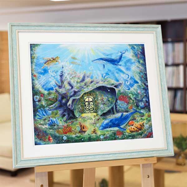 ≪中島みつき油絵コレクション≫「海の隠れ家」ハイファイン 