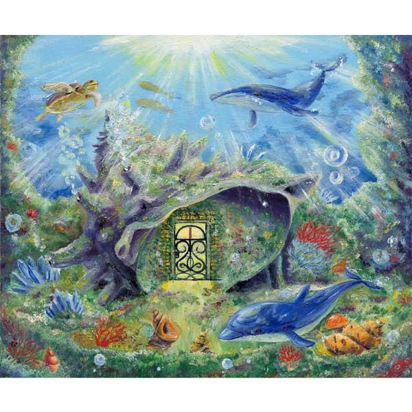 ≪中島みつき油絵コレクション≫「海の隠れ家」ハイファイン 