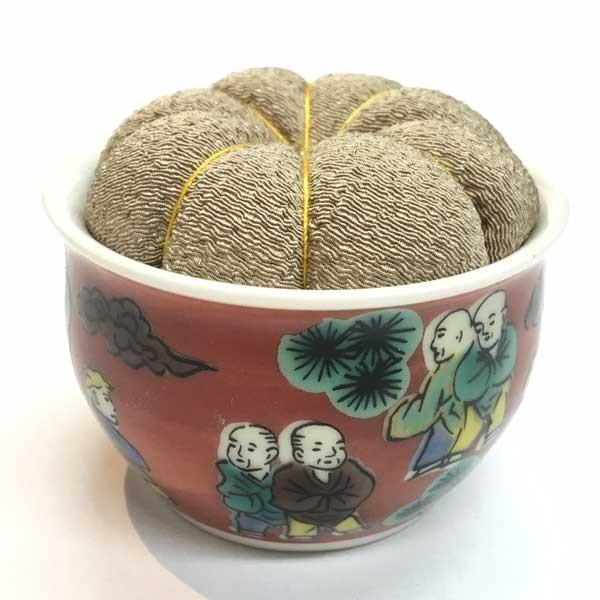 ≪ヒロ≫九谷焼のおちょこを使用九谷焼のお針山（木米）【石川県 伝統