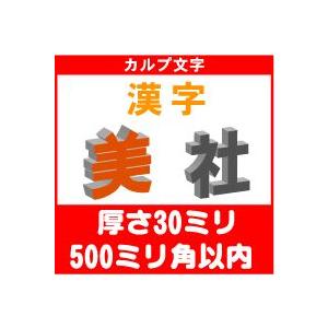 最高の カルプ文字 立体文字 漢字一文字 厚さ30ミリ 500ミリ角以内 本店は Esiba Tg