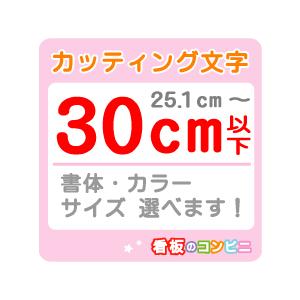 カッティング文字 切り抜き文字 一文字　３０ｃｍ以下 屋外 シール 窓ガラス カット文字 店舗｜kanban-conveni