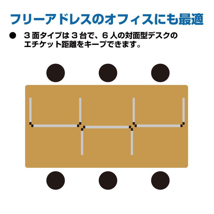 パーテーションスタンド3面タイプ BHBPH3F/E 屋内 450×1100 通常サイズ ブラック 下部開口高さ125mmの画像