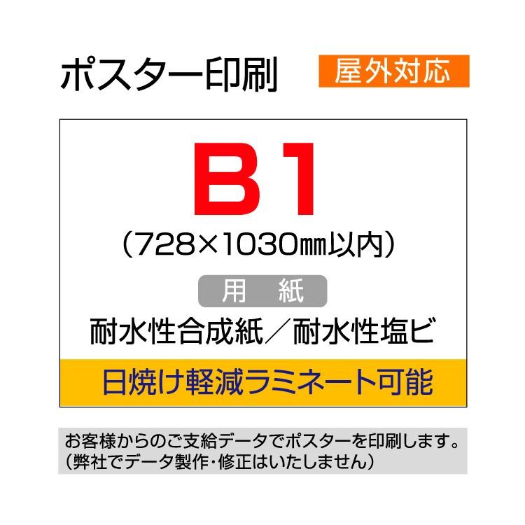 ポスター印刷 (屋外用/耐水紙) B1 (728×1030mm以内) : 看板いいな