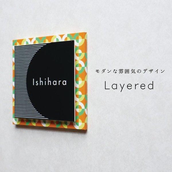 表札 おしゃれ 戸建て シール マグネット アクリル 二世帯 正方形 130mm 北欧 番地 (Layered) (acrylic-np31) | IDEA MAKER | 15