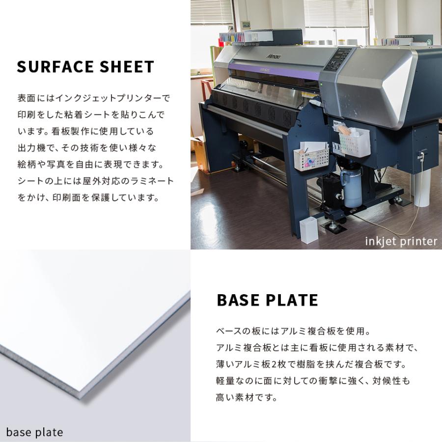 (スタンド看板用 オプションパネル2 プリントタイプ) 板面340×670mm (本体別売り) スタンド看板 シール プレート 看板 店舗用 おしゃれ マグネット | IDEA MAKER | 03