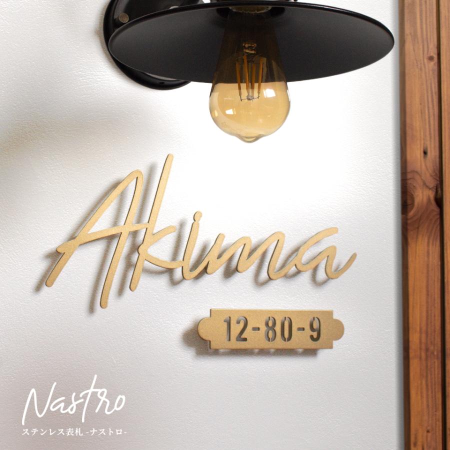 IDEA MAKER 表札 ステンレス おしゃれ 戸建て 切り文字 二世帯