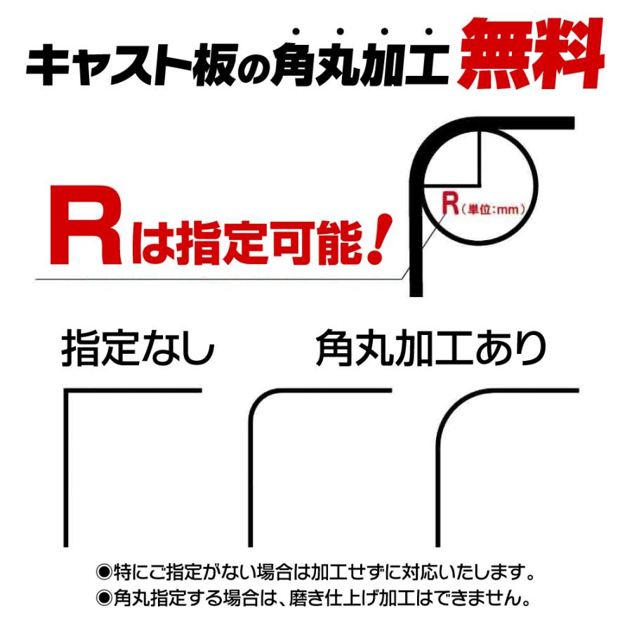 透明  お好みサイズにカット 【 600mm x 910mm 】以内 厚さ 10mm 角丸無料 オーダーカット キャスト板 【依頼】 自作