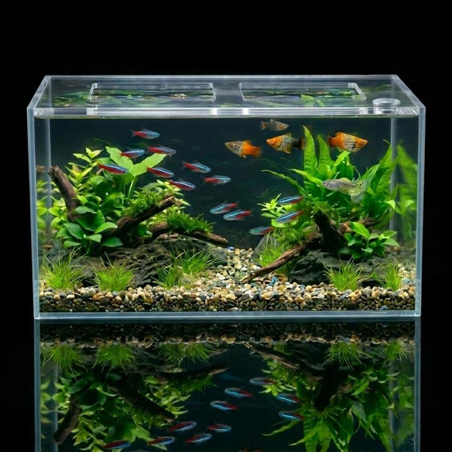 【※最短納期30日※】水槽 アクリル水槽 アクリルクリアタンク 国内生産 厚さ:5mm 送料無料 aqua-002