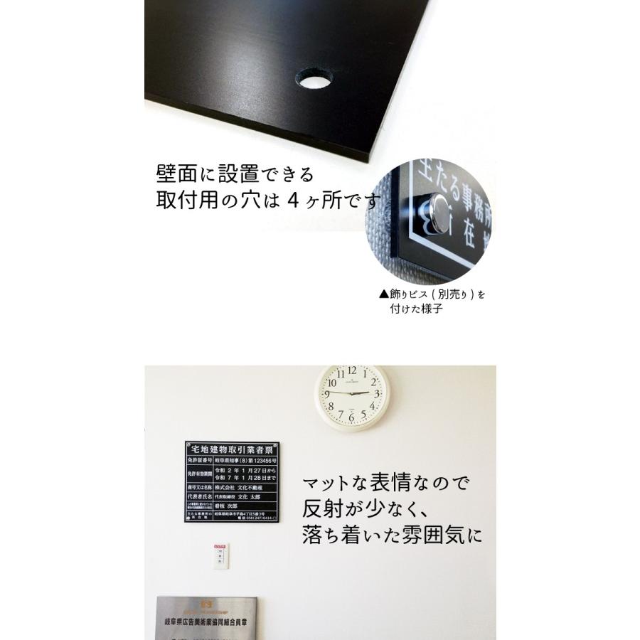 令和7年4月改訂版】宅地建物取引業者票 アクリル板 マット