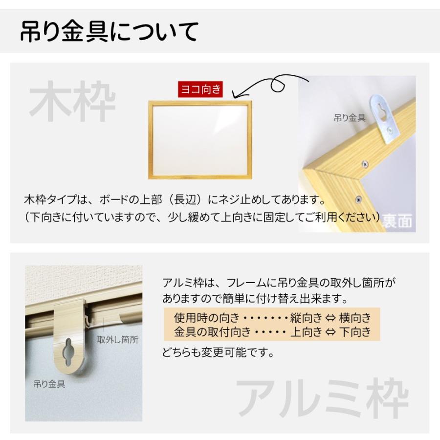 ピン・マグネット両用掲示板（木枠 120cm×90cm）壁掛け マグネット