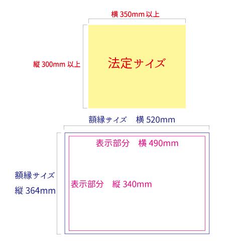 宅地建物取引業者票　金色　書体7種類・フレーム4種類　屋内用　法定サイズクリア　ヘアライン仕様　368mm×520mm　ゴールド　看板製作｜kanbanstyle｜07