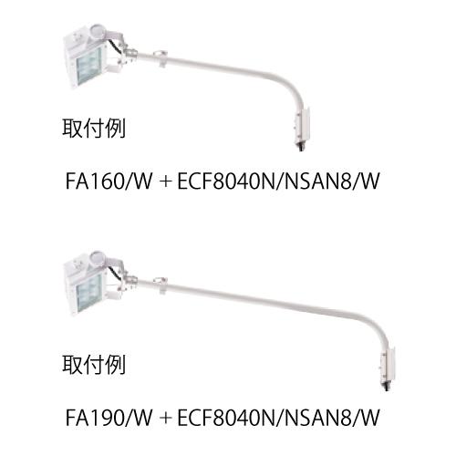 岩崎電気　ECF6040M　NSAN8　SAN8　W　LED投光器　ECF0797N　W)　W　(旧ECF0697N　レディオックフラッドネオ　SAN8
