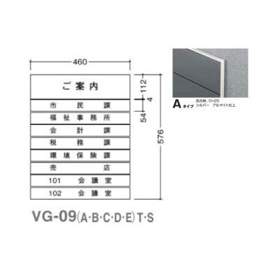 ガイドサイン(T面板)　VG-09　TYPE　5010895　A　VG-09(A)T