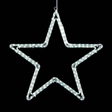 LEDイルミネーション/クリスマスディスプレイ 耐水65cm234球広角型LEDホワイトロープライトスター DILI61344送料別途